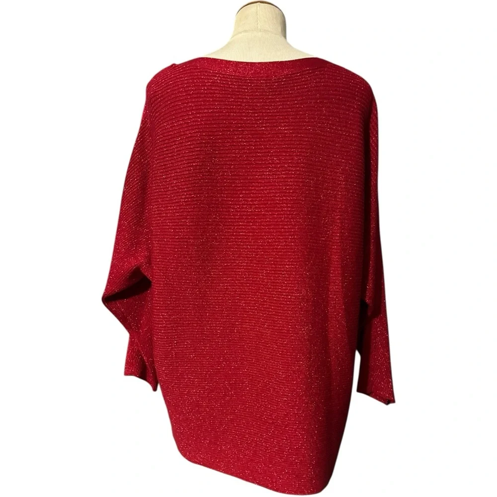 I.N Studio Sweater NWT Metallic Red Size Large